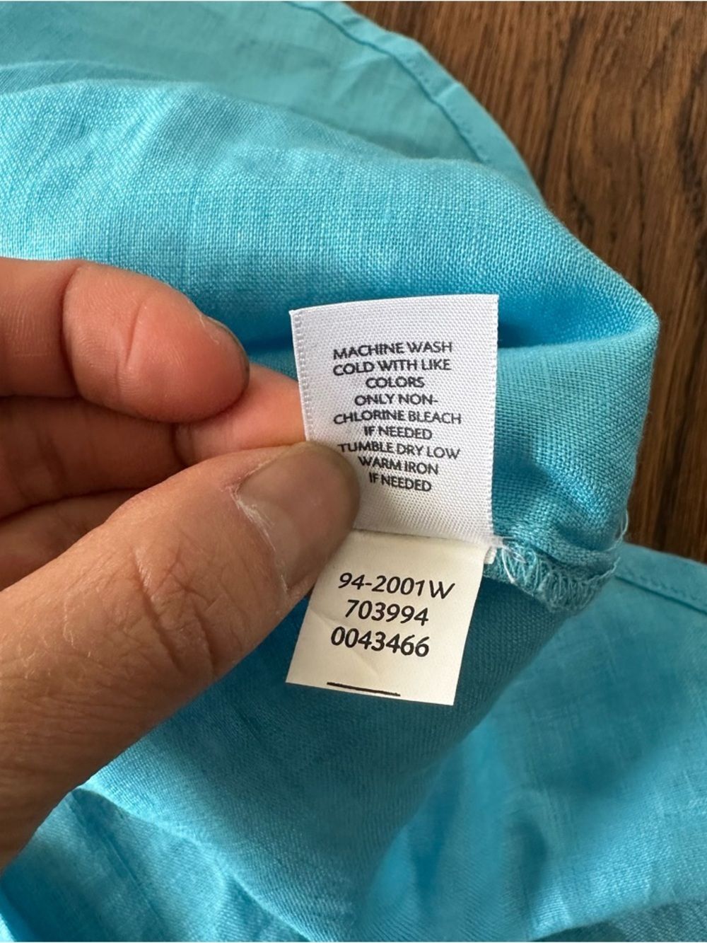 J. Jill Aqua Blue Turquoise Long-Sleeve Linen Button-Down Shirt Women's 3XL NWT - Picture 9 of 10